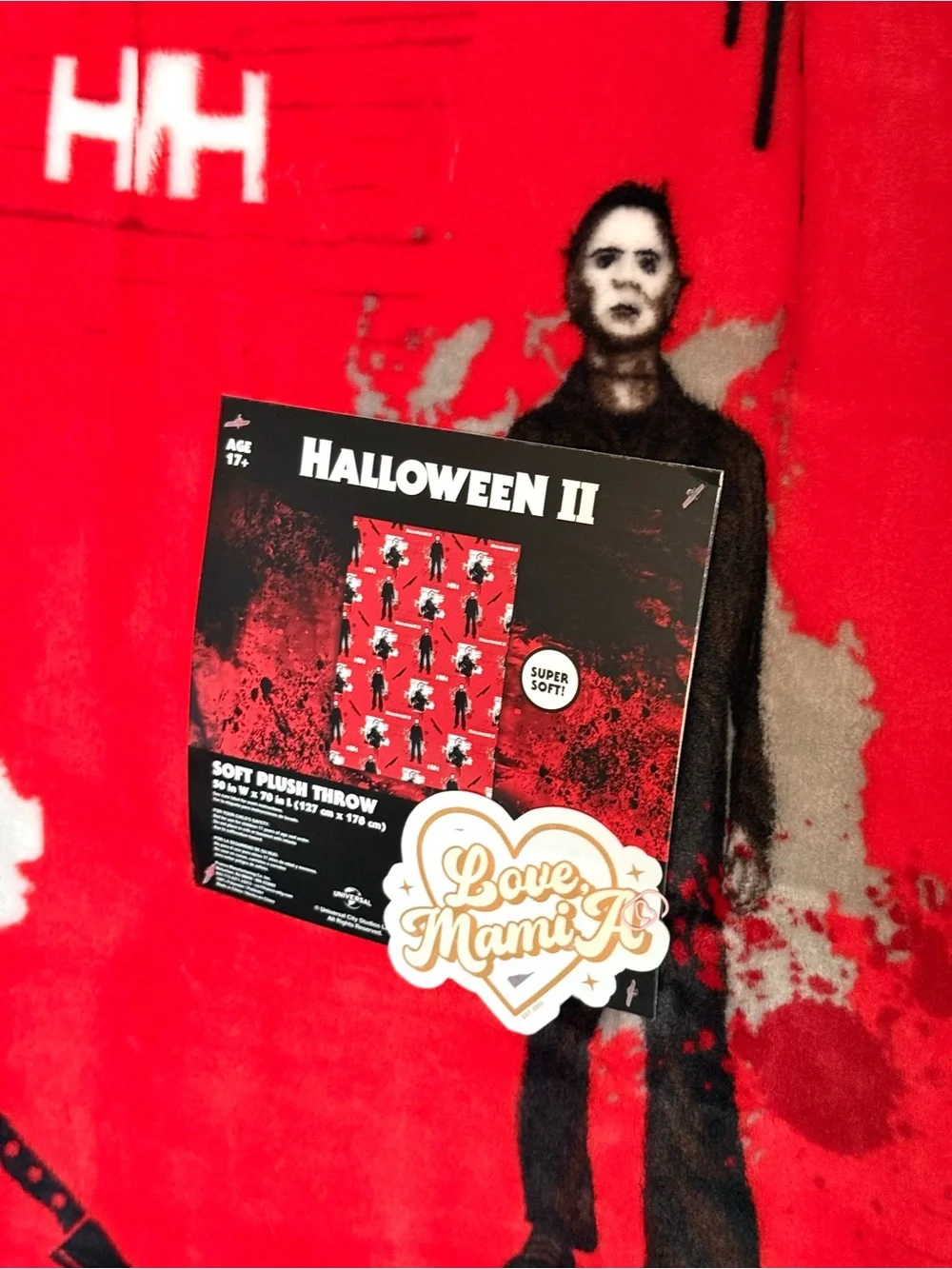 Halloween II Michael Myers Red Plush Throw Blanket